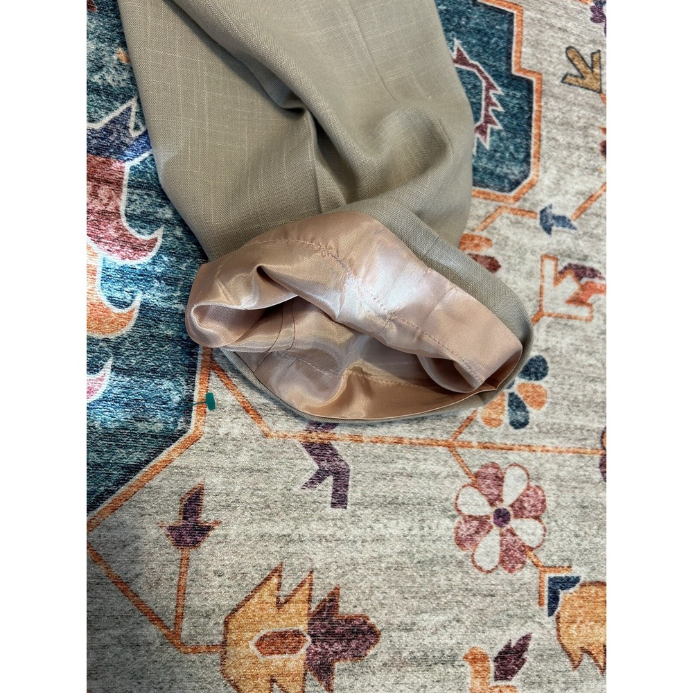 Vtg tan high Rise Made USA  pleated trousers‎ Pants Sz 12 Pockets Office Career - Picture 13 of 15